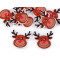 Bouton décoratif de noël, en bois - Marron (10 Pièces)