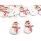 Bouton décoratif de noël, en bois - Blanc (10 Pièces)