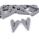 Bottone decorativo in legno, modello: cuore - Bianco (200 Pezzi) Bottone decorativo in legno, modello: cuore - Bianco (200 Pezzi)