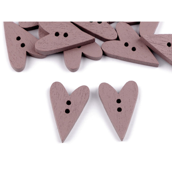 Bottone decorativo in legno, modello: cuore - Bianco (200 Pezzi) Bottone decorativo in legno, modello: cuore - Bianco (200 Pezzi)