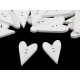 Bottone decorativo in legno, modello: cuore - Bianco (200 Pezzi) Bottone decorativo in legno, modello: cuore - Bianco (200 Pezzi)