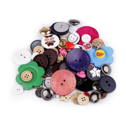 Buttons sale / mix of patterns and colors - Random mix (1 Bag)