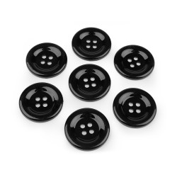 Guzik duży ø50 mm - Czarny (7 Sztuki)