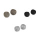 Ampio bottone di design, superficie decorata, dimensioni: 40'; 48'; 52' - Nichel scuro (100 Pezzi)