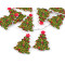 Christmas wooden decorative button - Green (10 Pieces)