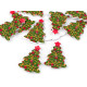 Christmas wooden decorative button - Green (10 Pieces)