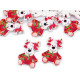 Christmas wooden decorative button - Green (10 Pieces)