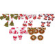 Christmas wooden decorative button - Green (10 Pieces)