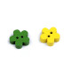 Bouton décoratif en bois, fleurs - Mélange (100 Pièces)