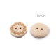Wooden decorative button flower - Natural light (50 Pieces)