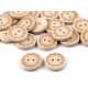 Wooden decorative button flower - Natural light (50 Pieces)