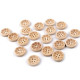 Wooden decorative button flower - Natural light (50 Pieces)