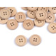 Four-hole wooden button, size 32' - Only retail stores (200 Pieces) Four-hole wooden button, size 32' - Only retail stores (200 Pieces)