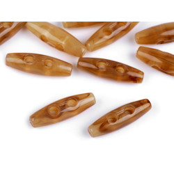 Plastic toggle button 9x31 mm - Succinite (10 Pieces)