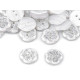Button - flower with glitter size 20' - Blue light (100 Pieces) Button - flower with glitter size 20' - Blue light (100 Pieces)