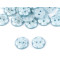 Button - flower with glitter size 20' - Blue light (100 Pieces)