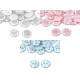 Button - flower with glitter size 20' - Blue light (100 Pieces) Button - flower with glitter size 20' - Blue light (100 Pieces)