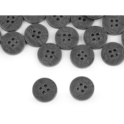 Botón con grabado láser, tamaño 24', 28', 32', 36' - Gris (200 Piezas)