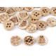 Coconut button, flowers size 20' - Ivory (200 Pieces)