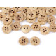 Coconut button, flowers size 20' - Ivory (200 Pieces)