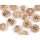 Coconut button, flowers size 20' - Ivory (200 Pieces)