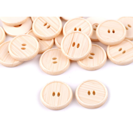 Knopf größe 32", 40", 44" längliche löcher - Hellbeige (100 Stücke) Knopf größe 32", 40", 44" längliche löcher - Hellbeige (100 Stücke)