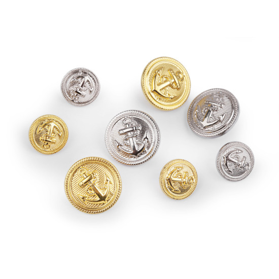 Button anchor size 24', 34' - Silver (200 Pieces) Button anchor size 24', 34' - Silver (200 Pieces)
