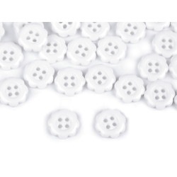 Button flower size 20' - White (100 Pieces)