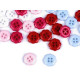 Button flower size 20' - Red (500 Pieces) Button flower size 20' - Red (500 Pieces)