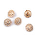 Metal button, size 24'; 32' - Pink gold (5 Pieces) Metal button, size 24'; 32' - Pink gold (5 Pieces)