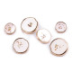 Metal button ab pearl in resin, size 24'; 32'; 36' - White (5 Pieces) Metal button ab pearl in resin, size 24'; 32'; 36' - White (5 Pieces)