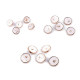 Metal button ab pearl in resin, size 24'; 32'; 36' - White (5 Pieces) Metal button ab pearl in resin, size 24'; 32'; 36' - White (5 Pieces)