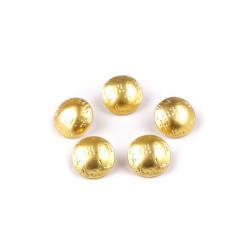 Metal button finely hammered size 24'; 30'; 38' - Gold metal (20 Pieces)