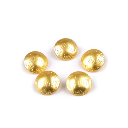 Metal button finely hammered size 24'; 30'; 38' - Gold metal (20 Pieces)