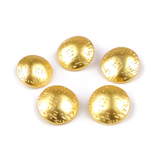 Metal button finely hammered size 24'; 30'; 38' - Nickel (5 Pieces) Metal button finely hammered size 24'; 30'; 38' - Nickel (5 Pieces)