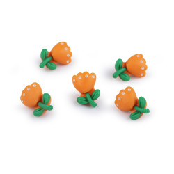 Button 3d flower size 24' - Salmon (100 Pieces)