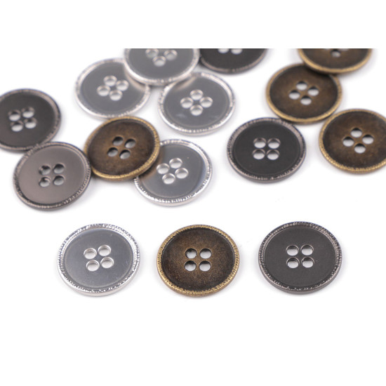 Metal button size 28' - Black nickel (5 Pieces) Metal button size 28' - Black nickel (5 Pieces)