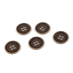 Metal button size 28' - Vintage brass (20 Pieces)