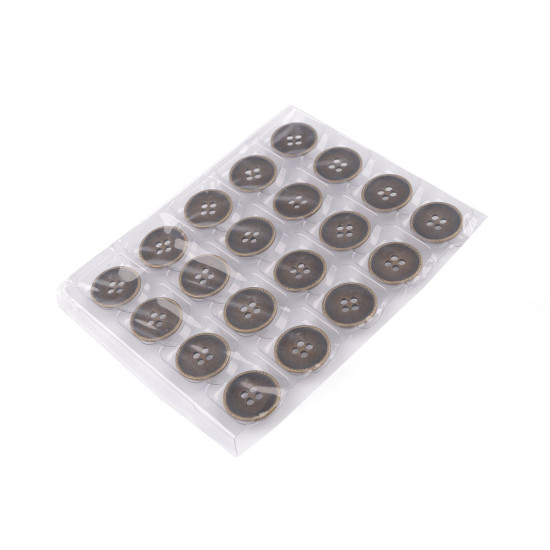 Metal button size 28' - Black nickel (5 Pieces) Metal button size 28' - Black nickel (5 Pieces)