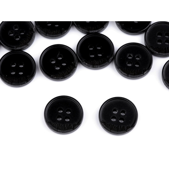 Anzug-knopf, größe 24", 28", 32", 36", 40" - Schwarz (100 Stücke) Anzug-knopf, größe 24", 28", 32", 36", 40" - Schwarz (100 Stücke)