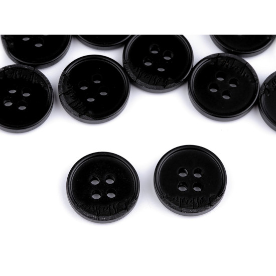Anzug-knopf, größe 24", 28", 32", 36", 40" - Schwarz (100 Stücke) Anzug-knopf, größe 24", 28", 32", 36", 40" - Schwarz (100 Stücke)