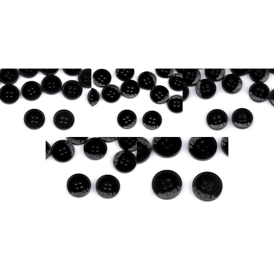 Anzug-knopf, größe 24", 28", 32", 36", 40" - Schwarz (100 Stücke) Anzug-knopf, größe 24", 28", 32", 36", 40" - Schwarz (100 Stücke)