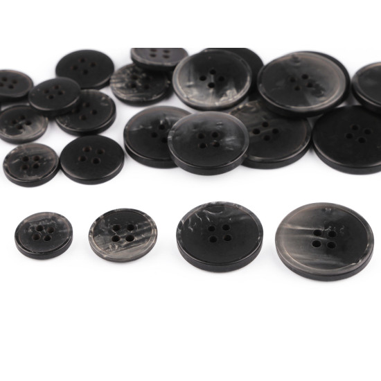 Button size 24', 28', 36', 40' - Black (20 Pieces)