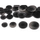Button size 24', 28', 36', 40' - Black (20 Pieces)