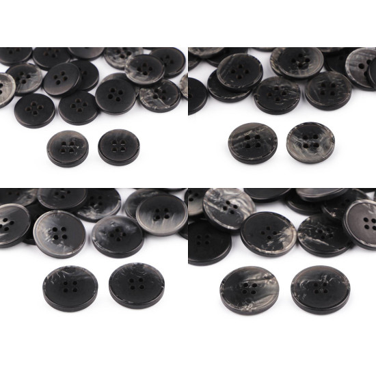Button size 24', 28', 36', 40' - Black (20 Pieces)