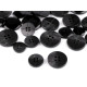 Bouton avec coutures, taille 24', 28', 36', 40' - Noir (100 Pièces) Bouton avec coutures, taille 24', 28', 36', 40' - Noir (100 Pièces)