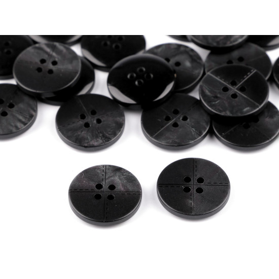 Bouton avec coutures, taille 24', 28', 36', 40' - Noir (100 Pièces) Bouton avec coutures, taille 24', 28', 36', 40' - Noir (100 Pièces)