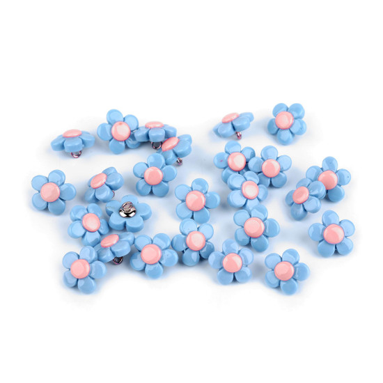 Button flower size 22' - Blue light (100 Pieces) Button flower size 22' - Blue light (100 Pieces)