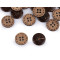 Bouton double face en noix de coco, taille 24', 28', 36', 40', 48' - Natural medium (100 Pièces)