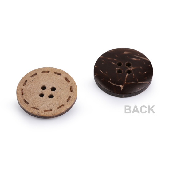 Double-sided coconut button size 24', 28', 36', 40', 48' - Natural medium (50 Pieces) Double-sided coconut button size 24', 28', 36', 40', 48' - Natural medium (50 Pieces)